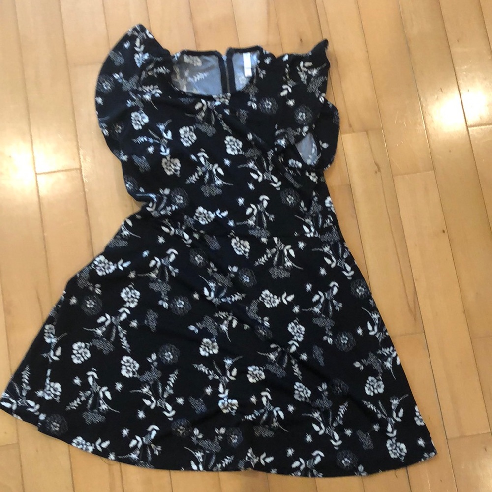 Black flower dress